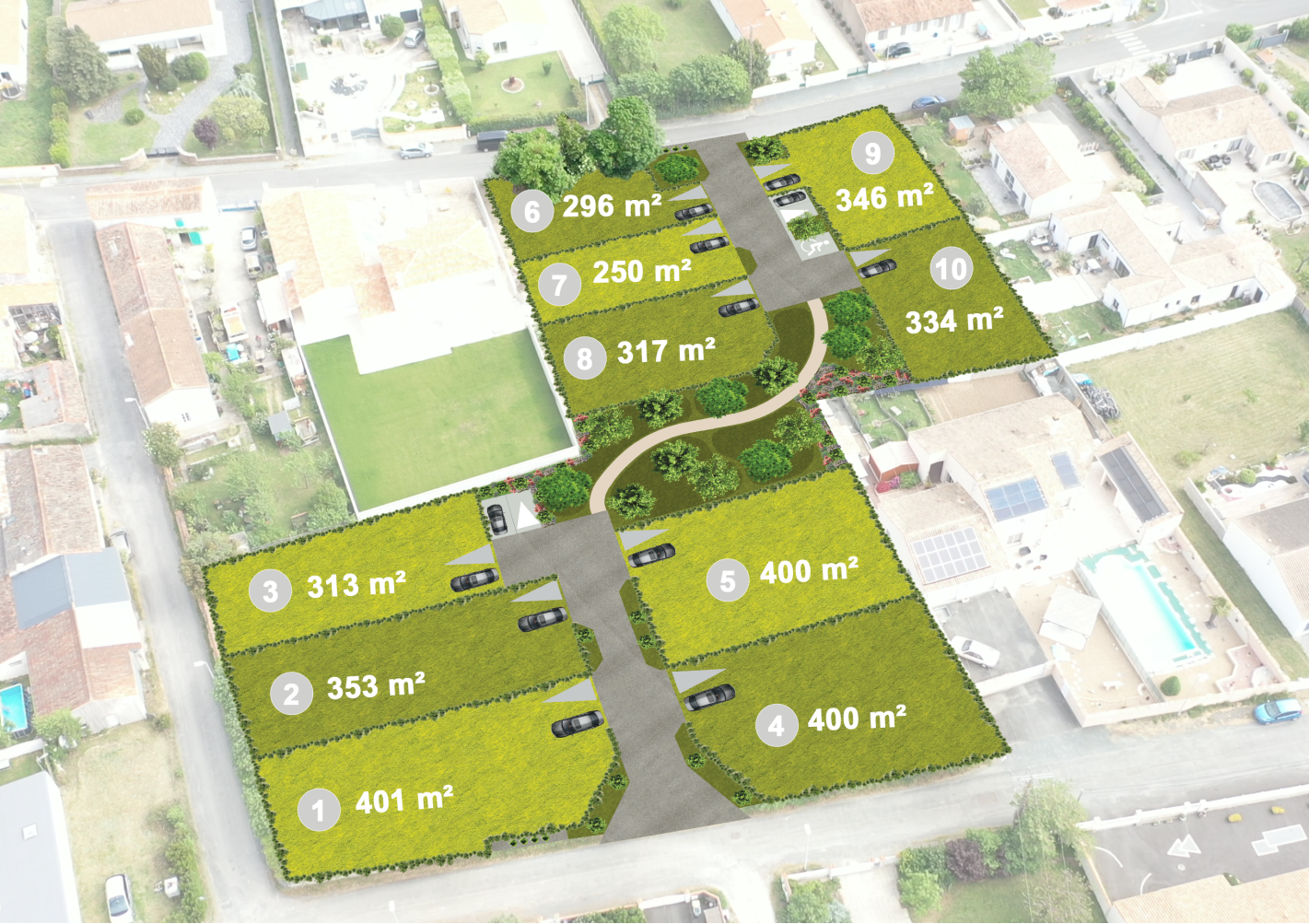 Le sentier des Pinsons - Nuaillé d'Aunis Terrains à vendre - Terrains à bâtir - Terrains viabilisés libres de constructeurs